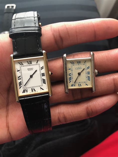 cartier tank dupe seiko|vintage seiko tank watch.